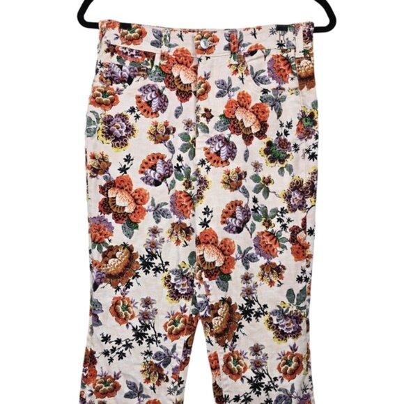 Anthropologie Womens Pilcro Floral Print Cigarette Slim Straight Jeans Size 28 - Picture 3 of 10